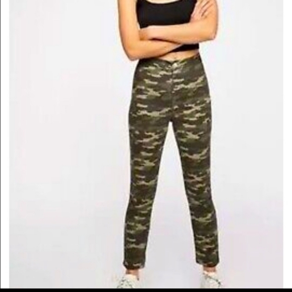 Free People Denim - Free People High Rise Skinny Camo Jeans